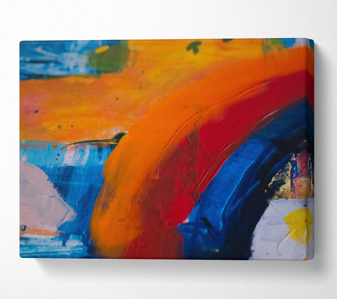  A Canvas Print of Orange Abstract Swirls Canvas Print