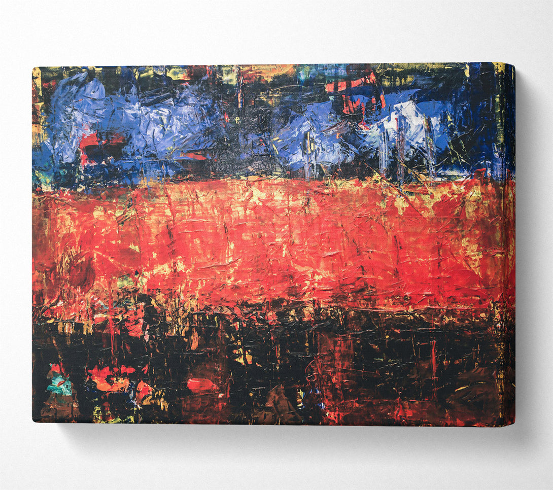  A Canvas Print of Crimson Abstract Landscape Canvas Wall Art