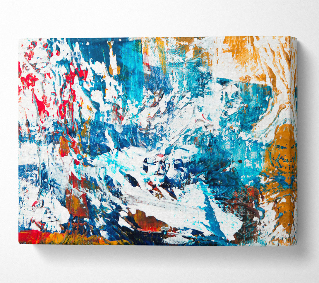  A Canvas Print of Azure Abstract Swirls Canvas Print