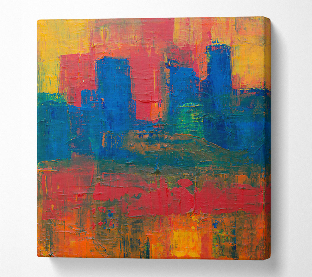  A Canvas Print of Blue And Red Horizon Canvas Print