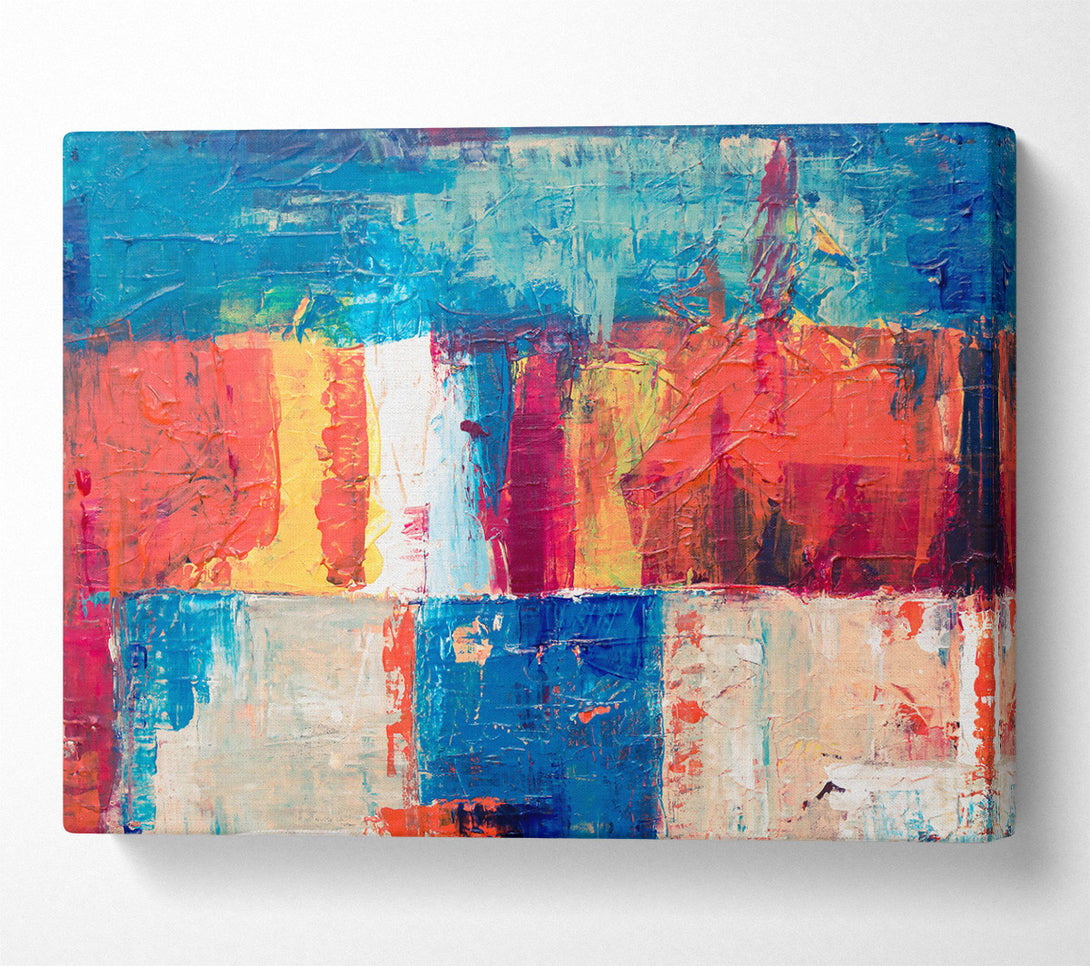 A Canvas Print of Blue Abstract Expressionism Canvas Art