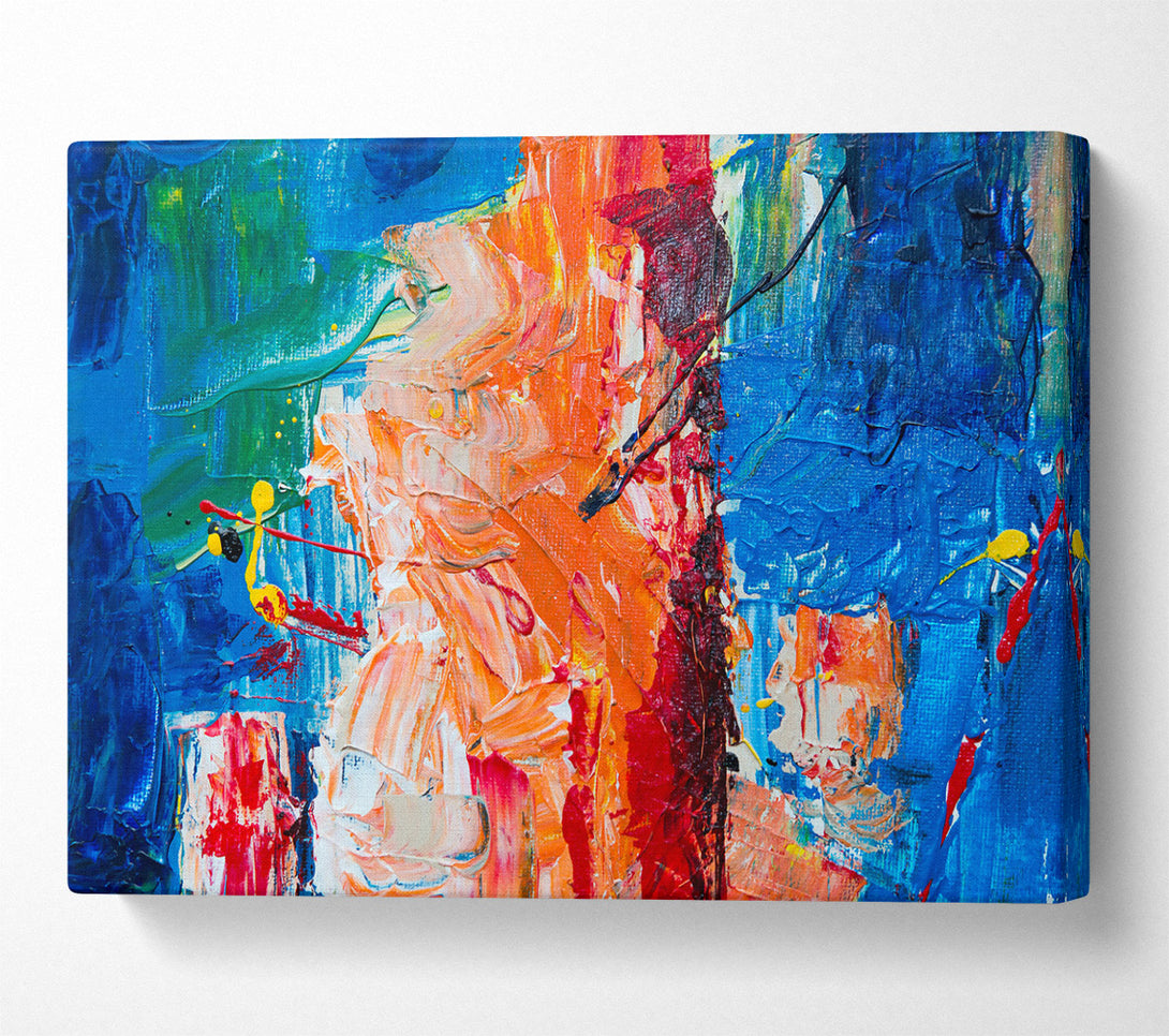  A Canvas Print of Blue Canvas Abstract Canvas Art