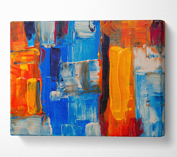  A Canvas Print of Blue Abstract Expressionism Canvas Art