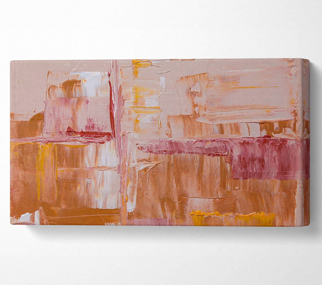  A Canvas Print of Peach And Pink Abstract Canvas Print