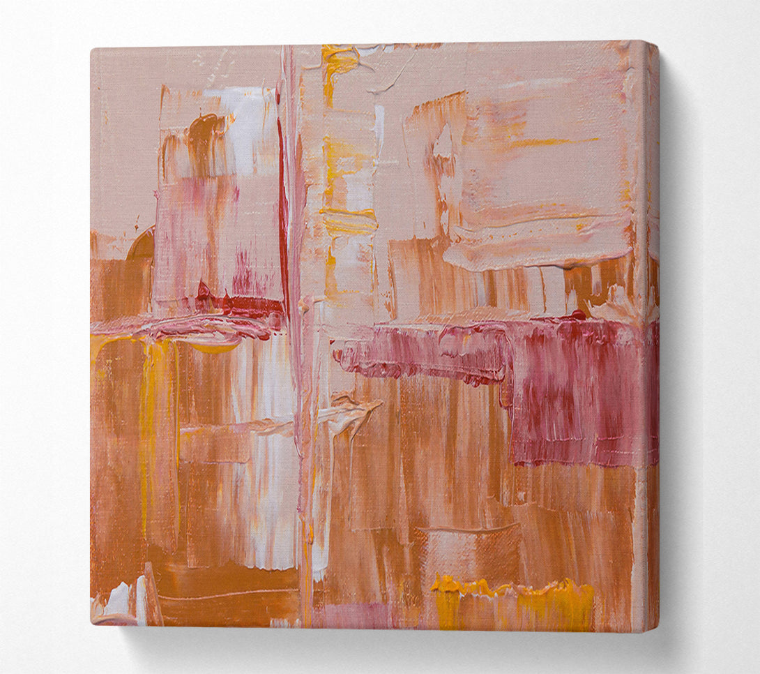  A Canvas Print of Peach And Pink Abstract Canvas Print