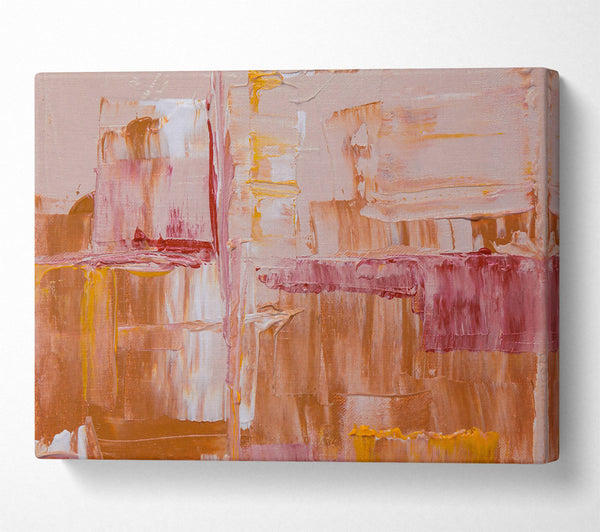  A Canvas Print of Peach And Pink Abstract Canvas Print