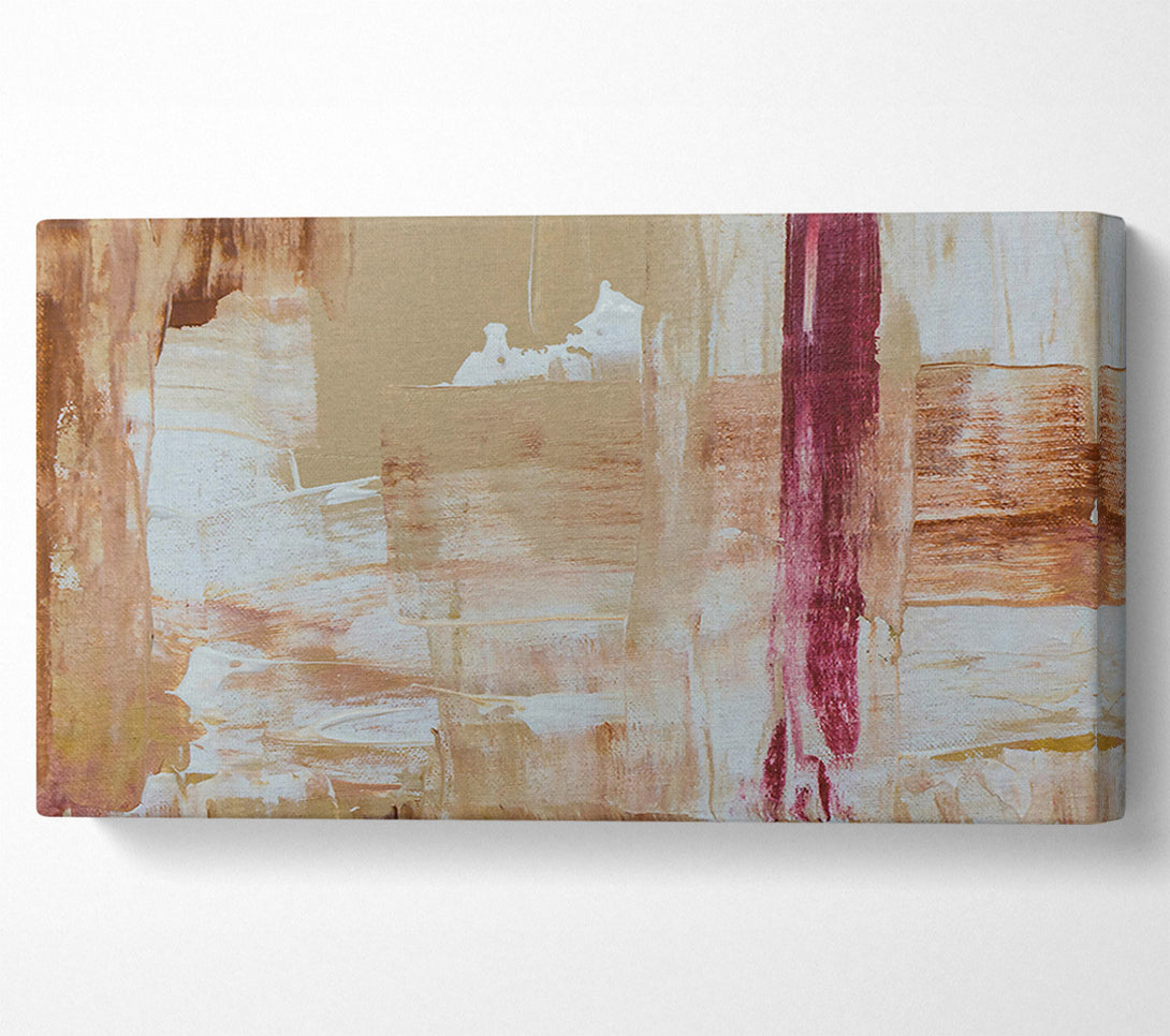  A Canvas Print of Crimson And Ivory Stripes Canvas Wall Art