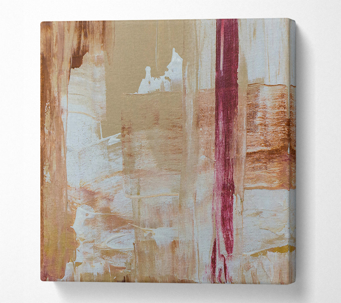  A Canvas Print of Crimson And Ivory Stripes Canvas Wall Art