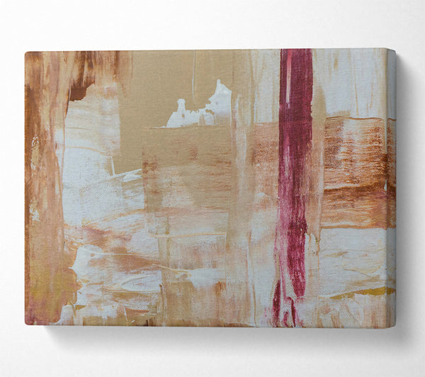  A Canvas Print of Crimson And Ivory Stripes Canvas Wall Art