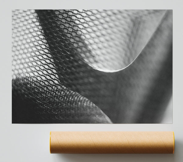Silver Woven Texture Giclee Print