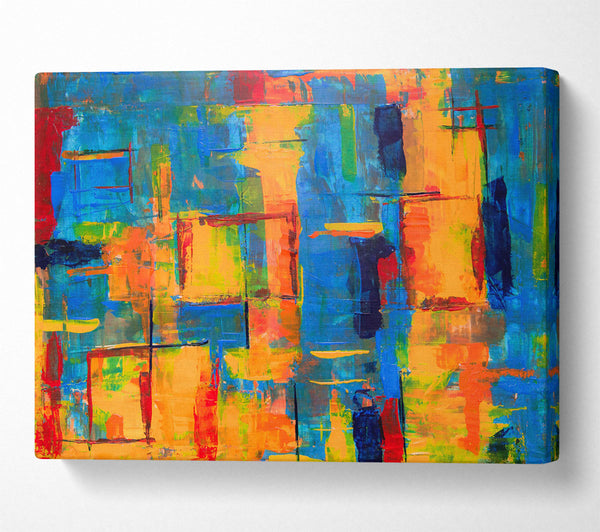  A Canvas Print of Blue Abstract Landscape Canvas Wall Art