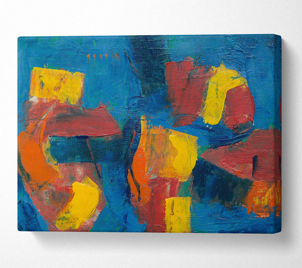  A Canvas Print of Blue Canvas Abstract Canvas Art