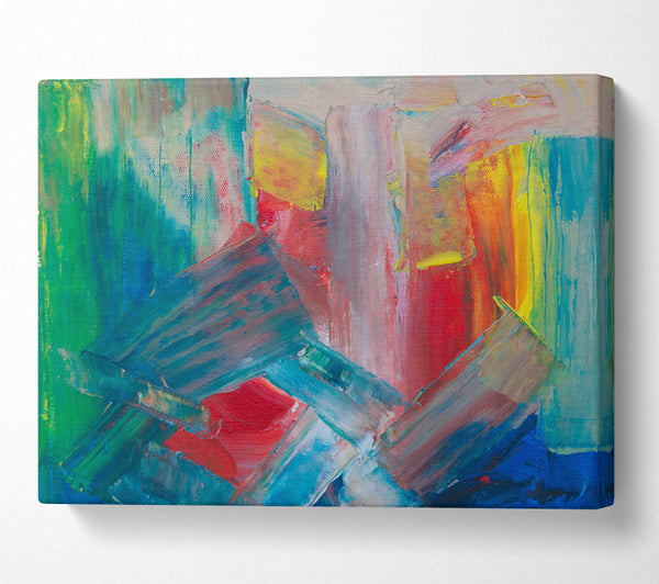  A Canvas Print of Azure Abstract Expressionism Canvas Art