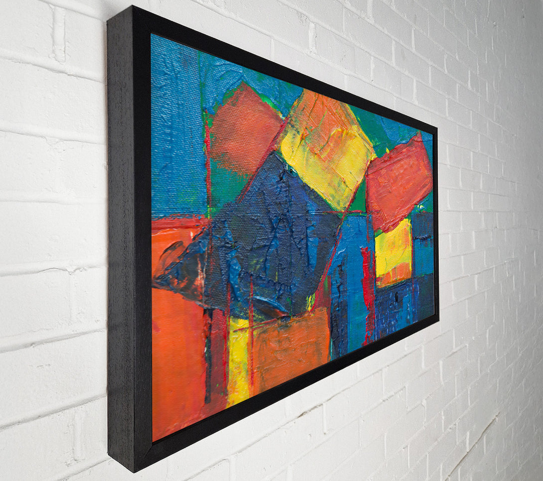  A Canvas Print of Blue Geometric Abstractions Canvas Print