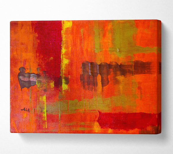  A Canvas Print of Crimson Abstract Hues Canvas Wall Art