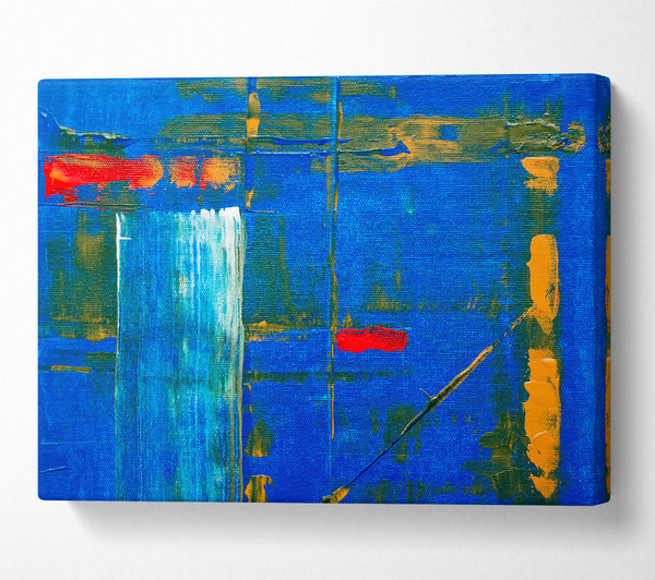  A Canvas Print of Azure Abstract Lines Canvas Print
