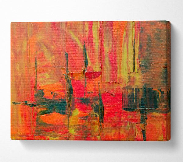  A Canvas Print of Crimson Canvas Strokes Canvas Print