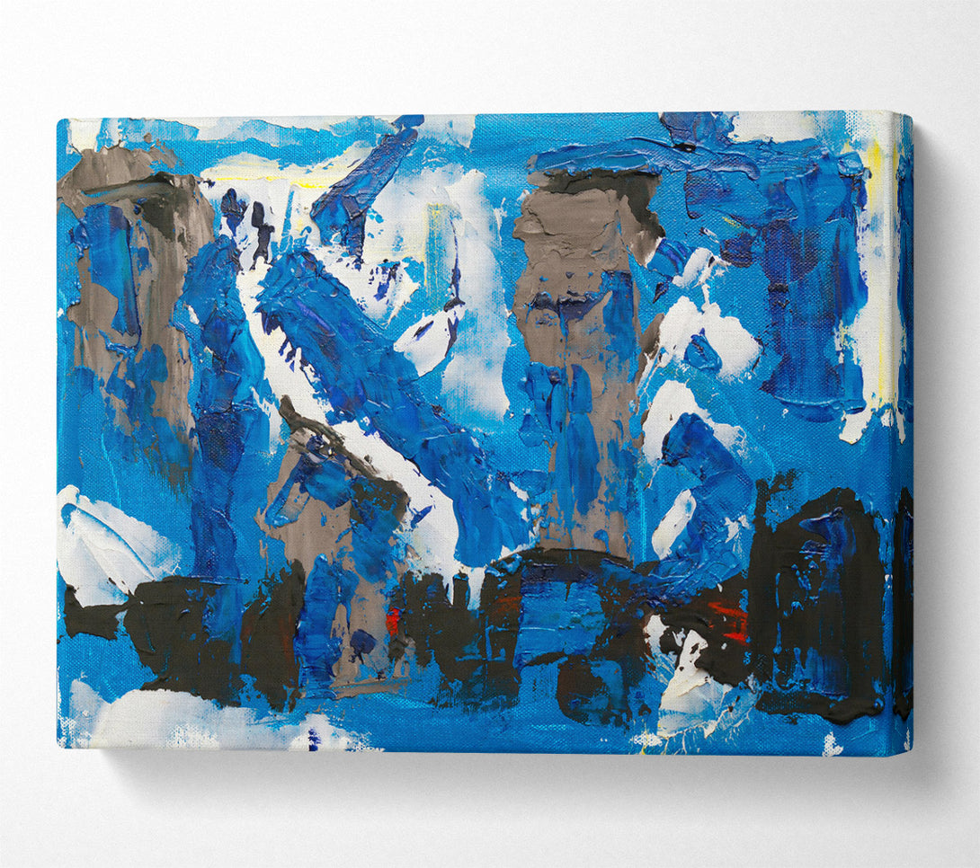  A Canvas Print of Azure Abstract Expressionism Canvas Art