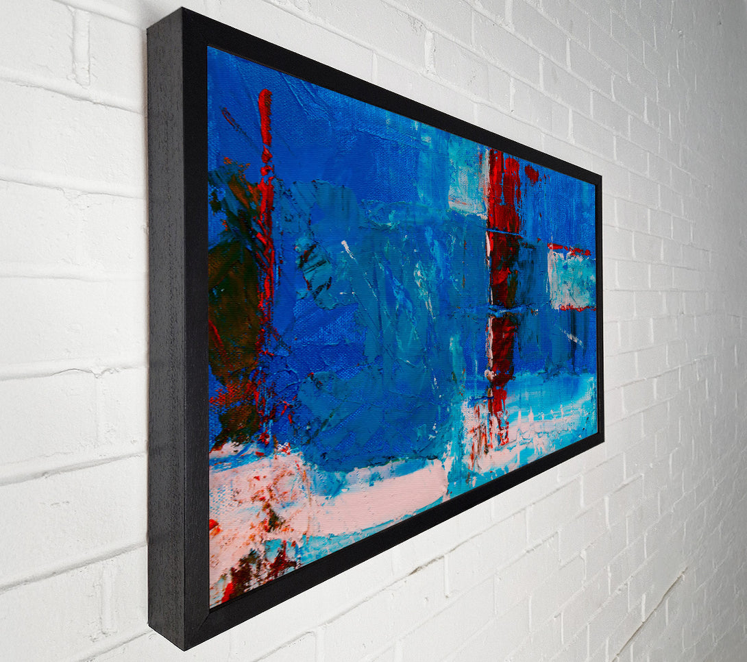  A Canvas Print of Azure And Crimson Symphony Canvas Print