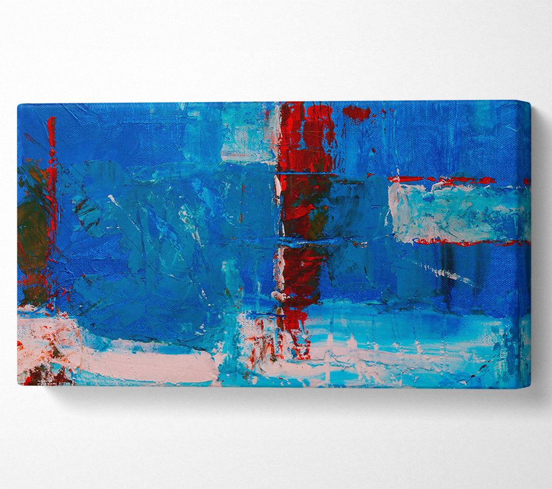  A Canvas Print of Azure And Crimson Symphony Canvas Print