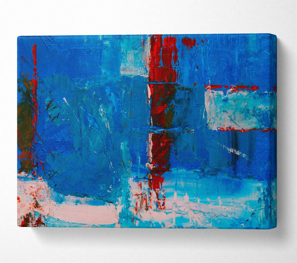  A Canvas Print of Azure And Crimson Symphony Canvas Print