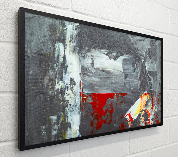 Crimson Grey Abstract