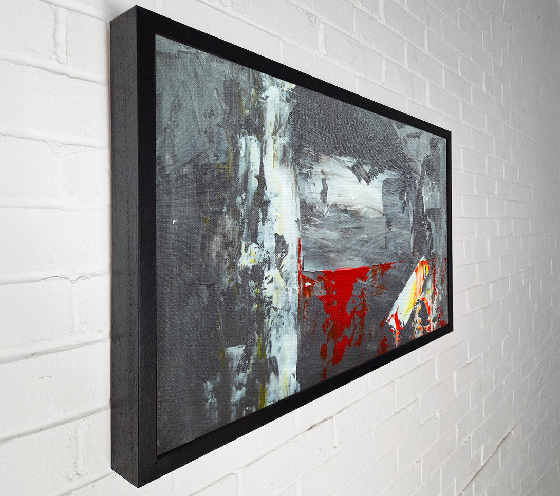  A Canvas Print of Crimson Grey Abstract Canvas Print