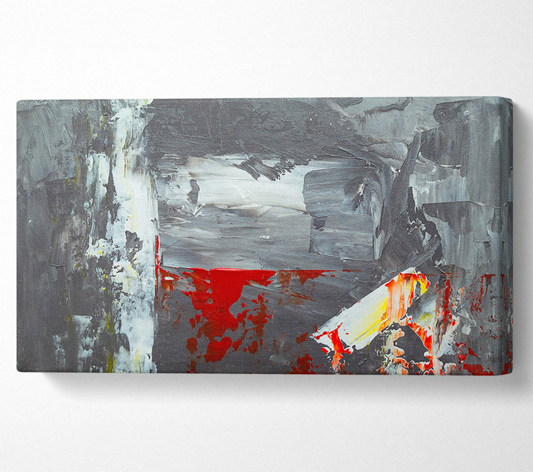  A Canvas Print of Crimson Grey Abstract Canvas Print