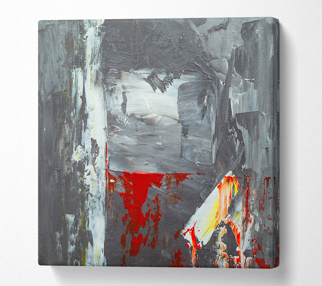  A Canvas Print of Crimson Grey Abstract Canvas Print