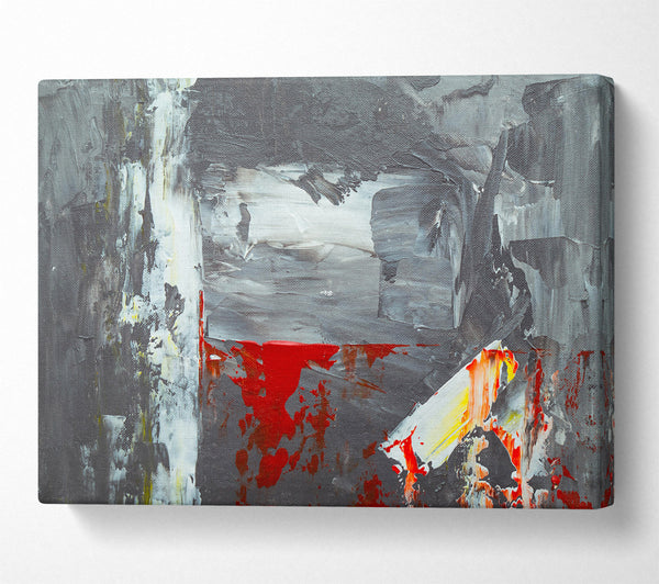  A Canvas Print of Crimson Grey Abstract Canvas Print