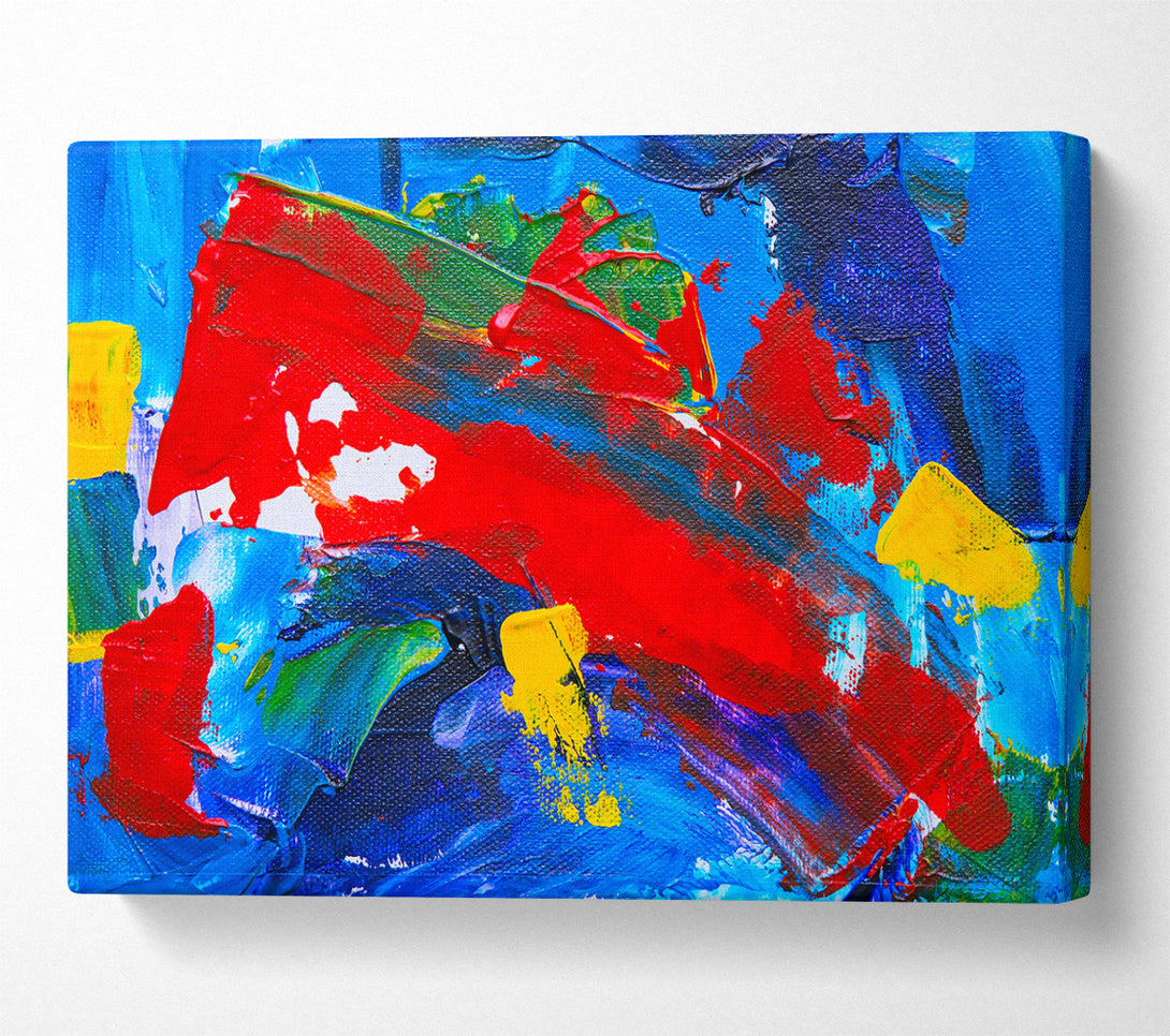  A Canvas Print of Red Abstract Expressionism Canvas Print