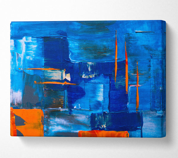  A Canvas Print of Azure And Orange Hues Canvas Print