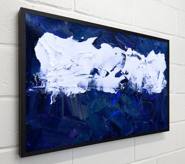 White On Deep Blue