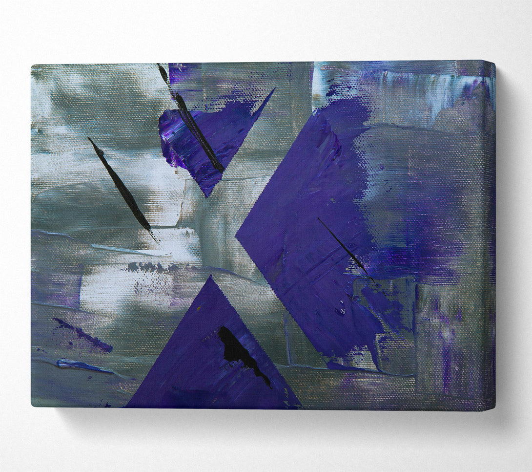  A Canvas Print of Indigo Abstract Shapes Canvas Wall Art