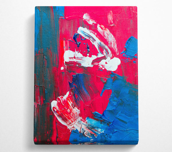  A Canvas Print of Crimson Abstract Expressionism Canvas Print