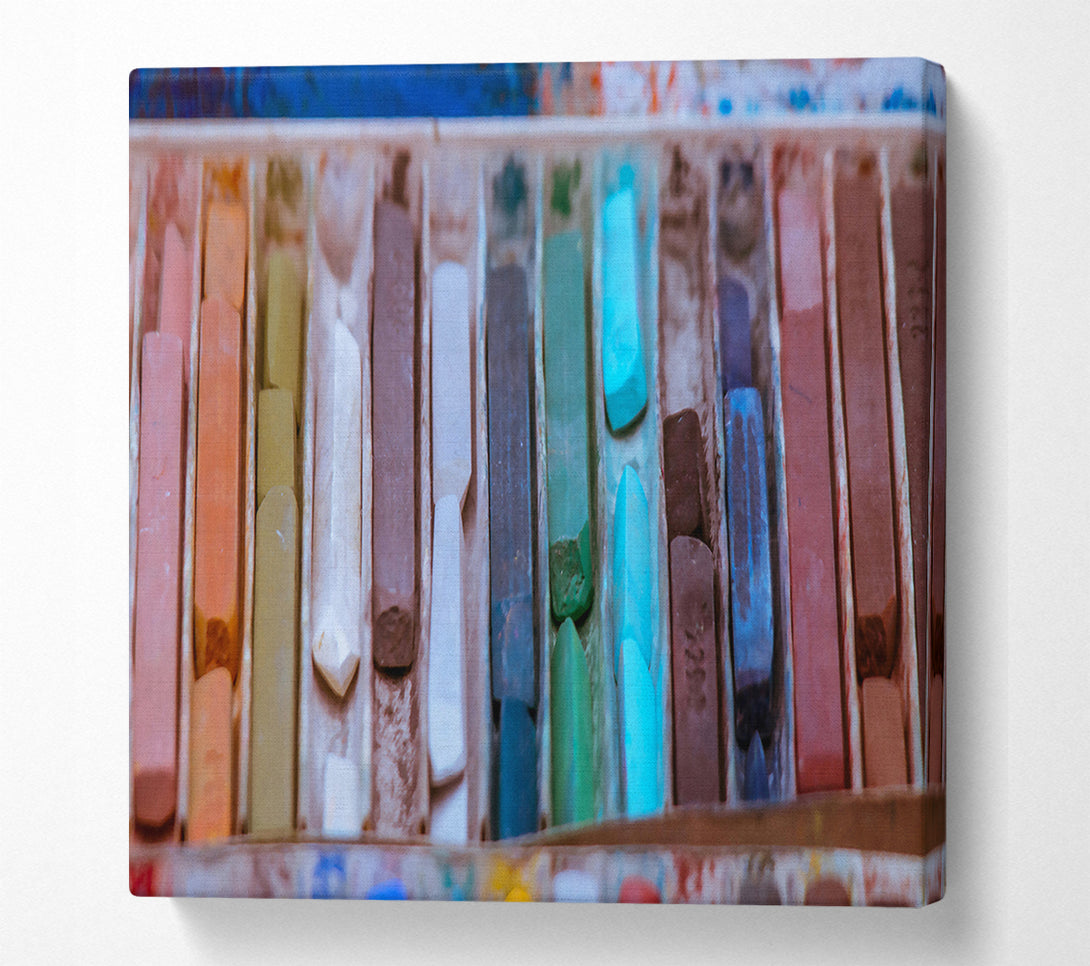  A Canvas Print of Blue Hues Of Creativity Canvas Print