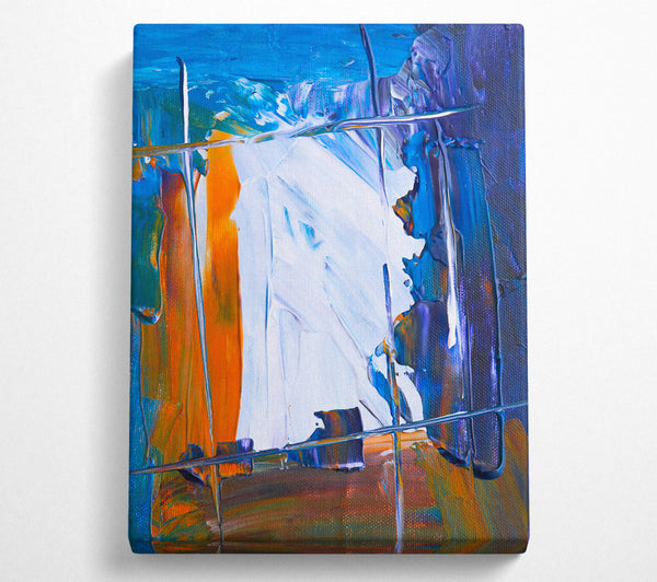  A Canvas Print of Blue And White Abstract Canvas Wall Art