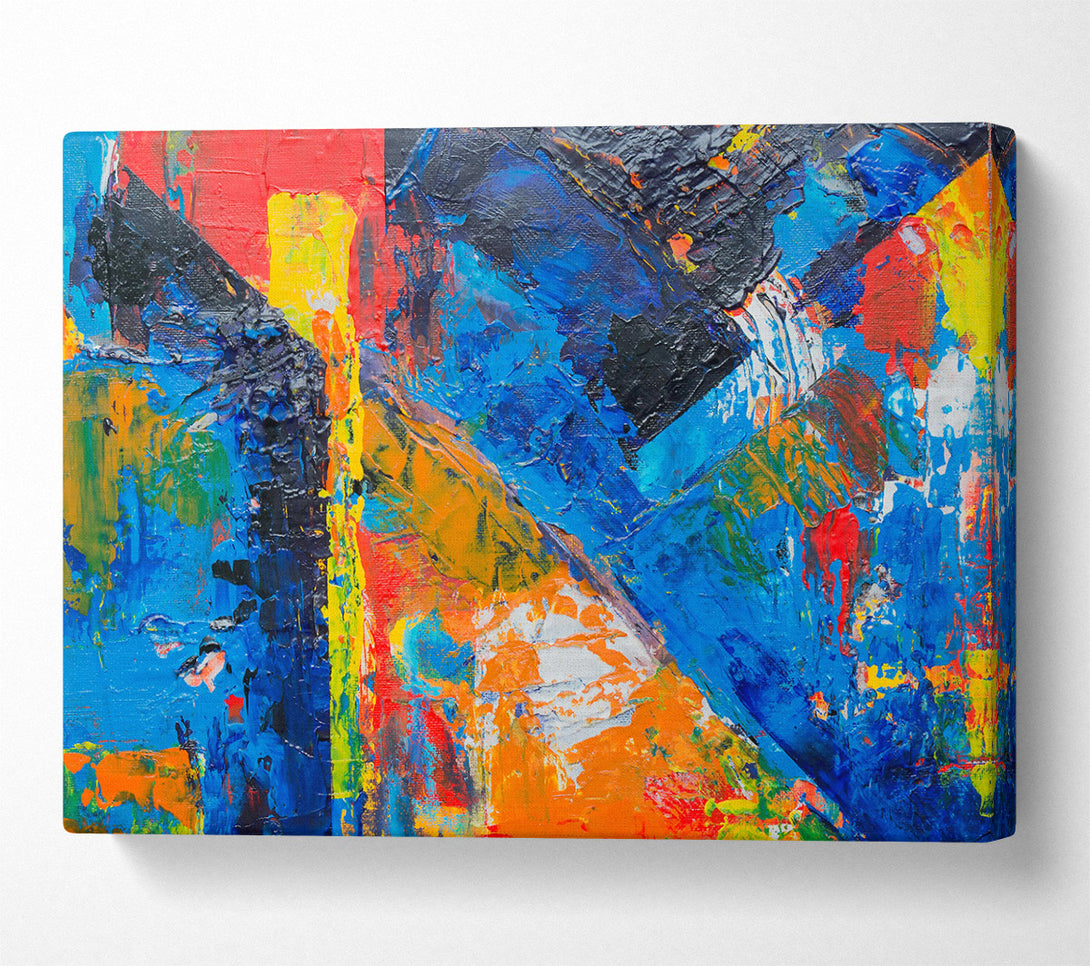  A Canvas Print of Cobalt Abstract Expressionism Canvas Print
