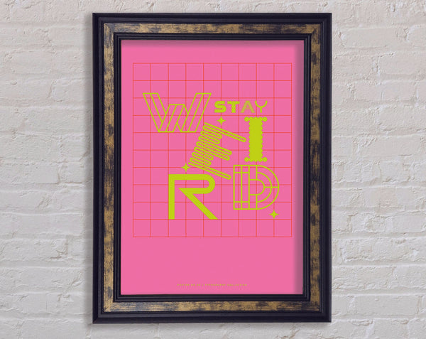 Stay Weird Retro Framed Print