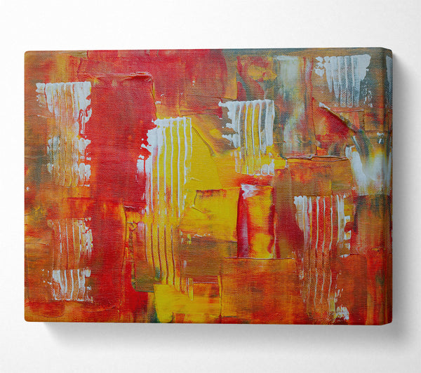  A Canvas Print of Crimson Striped Abstract Canvas Print