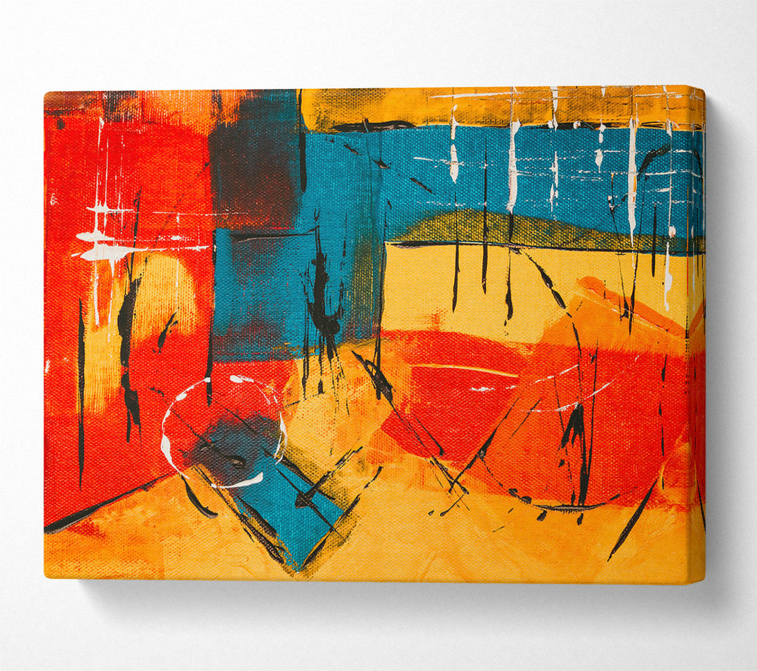  A Canvas Print of Golden Burst Of Color Canvas Art