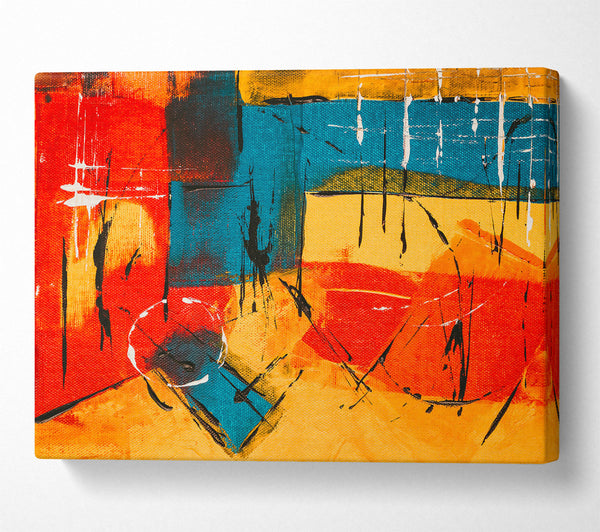  A Canvas Print of Golden Burst Of Color Canvas Art