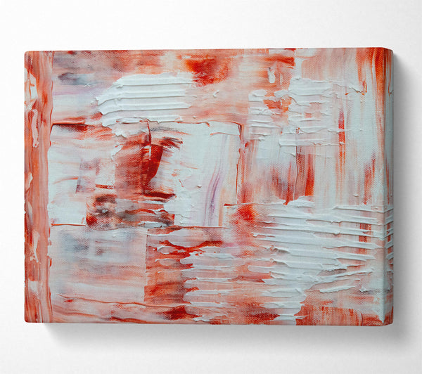  A Canvas Print of Crimson And White Strokes Canvas Print