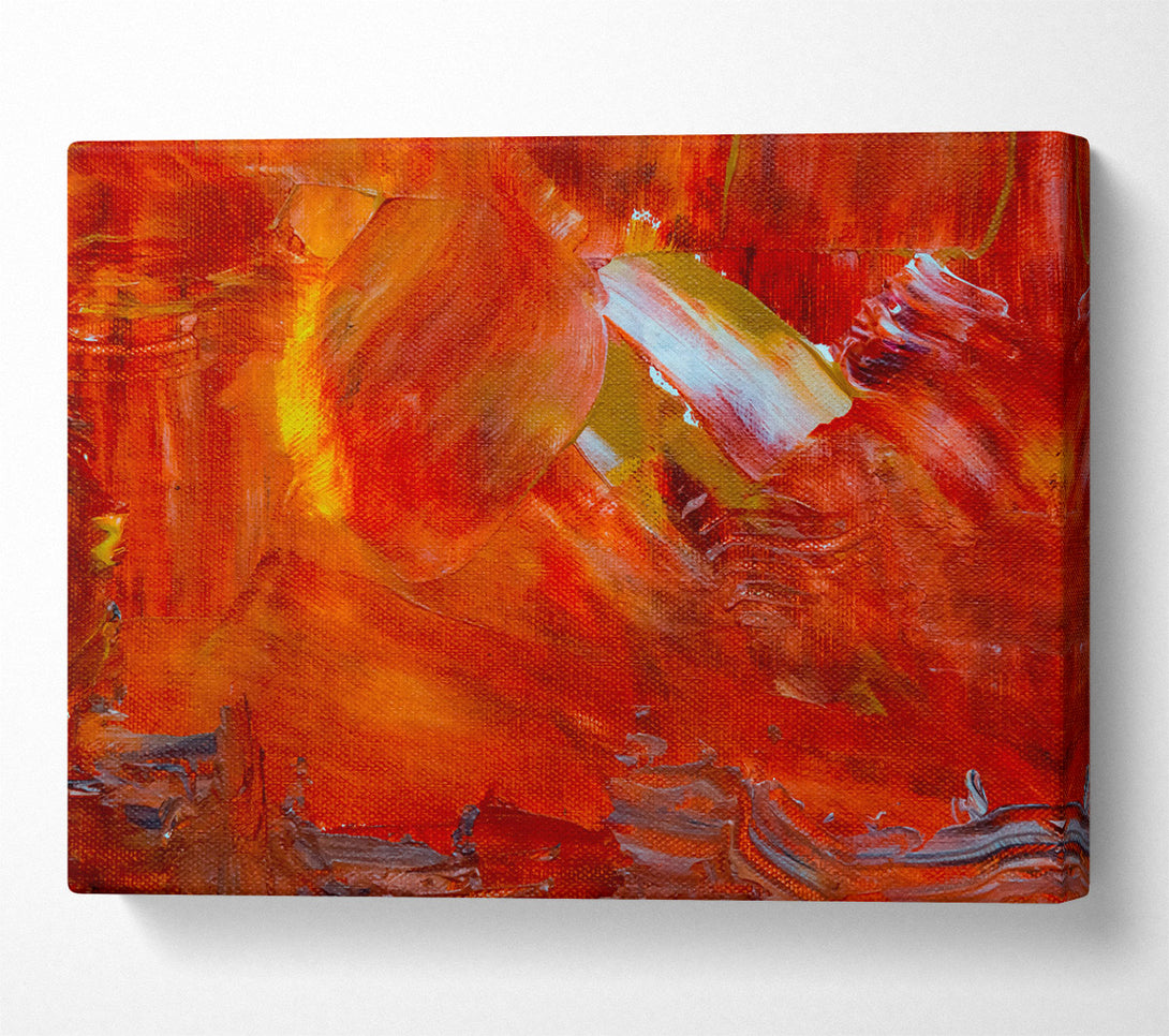  A Canvas Print of Crimson Abstract Strokes Canvas Wall Art