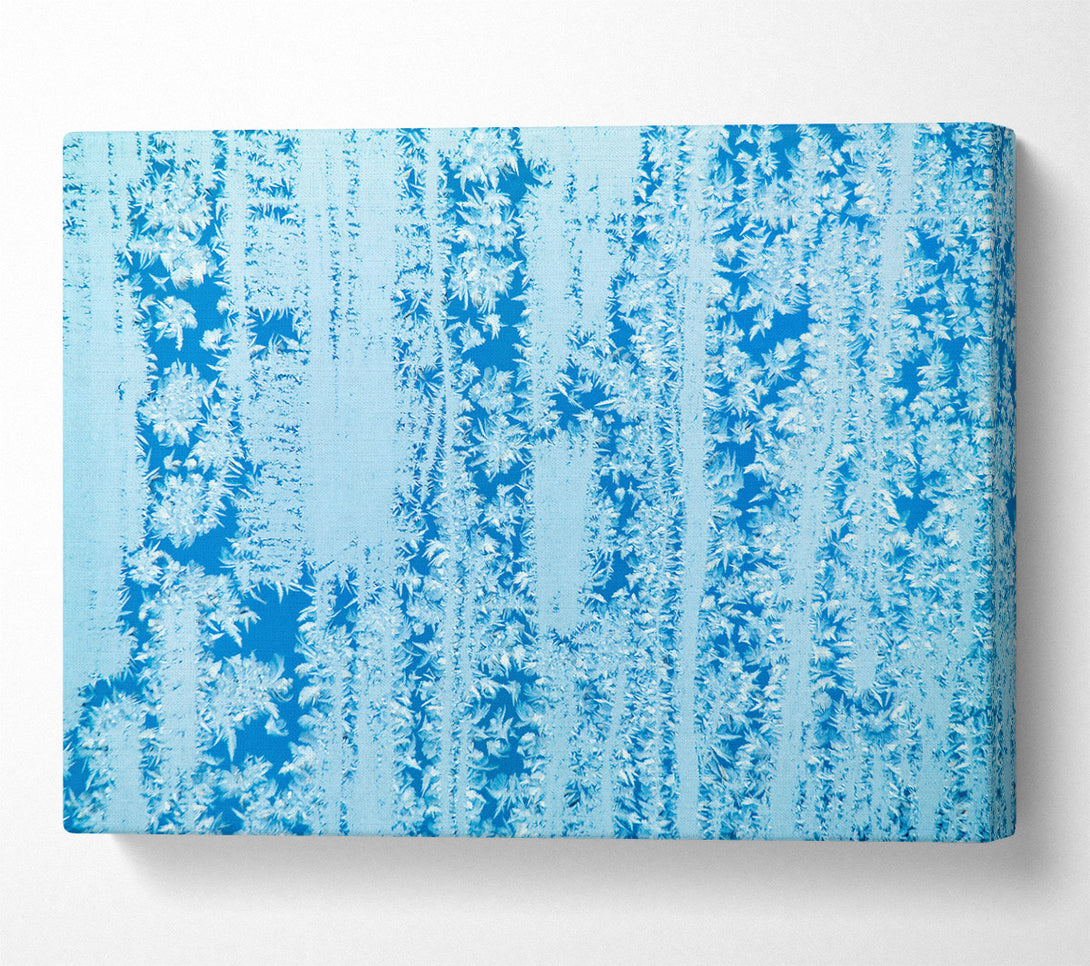  A Canvas Print of Azure Frost Patterns Canvas Wall Art