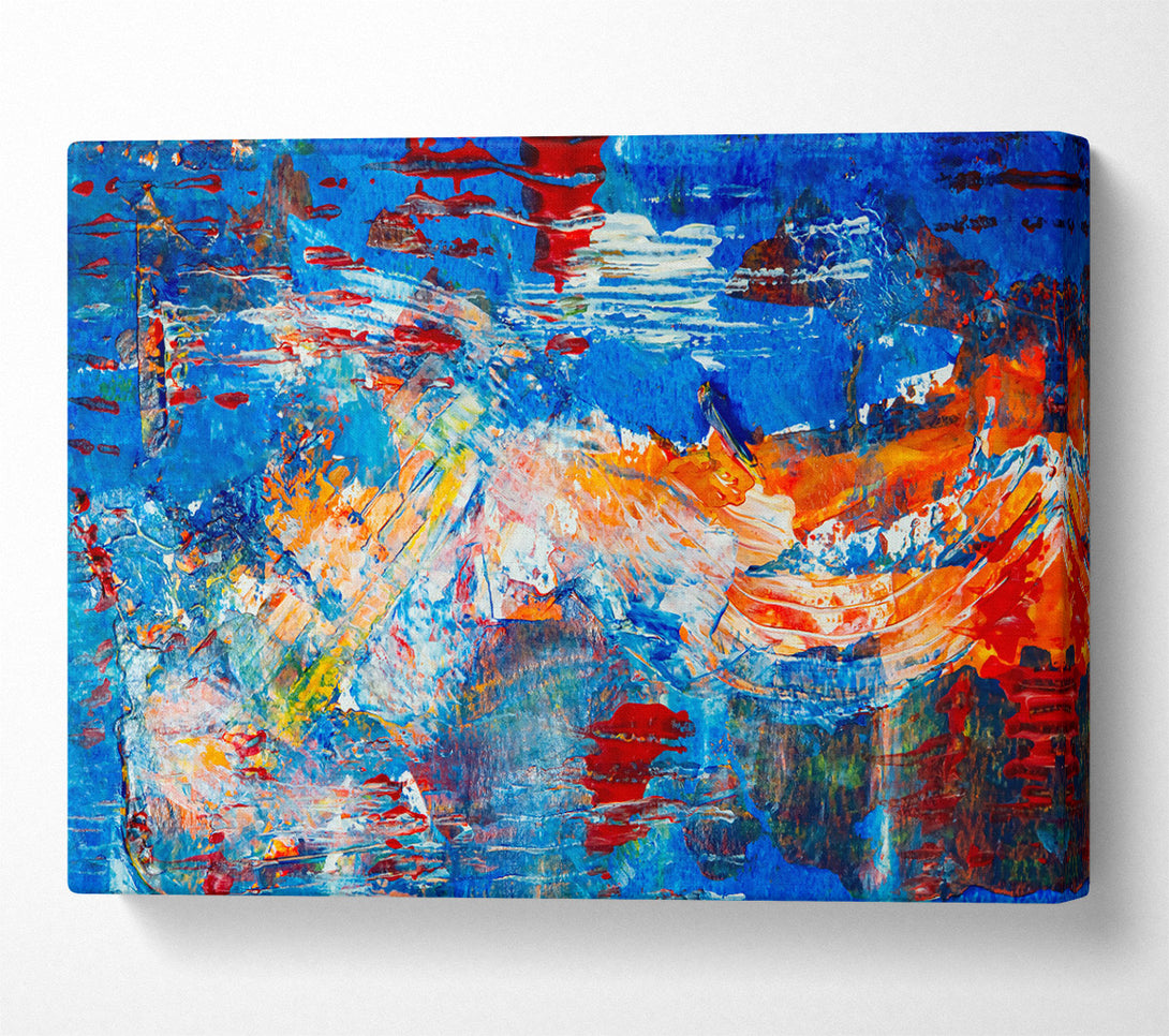  A Canvas Print of Blue Abstract Symphony Canvas Art