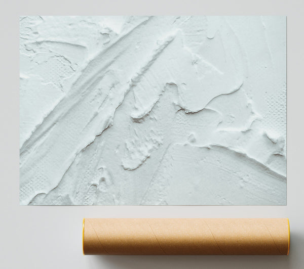 Silver Swirling Strokes Print