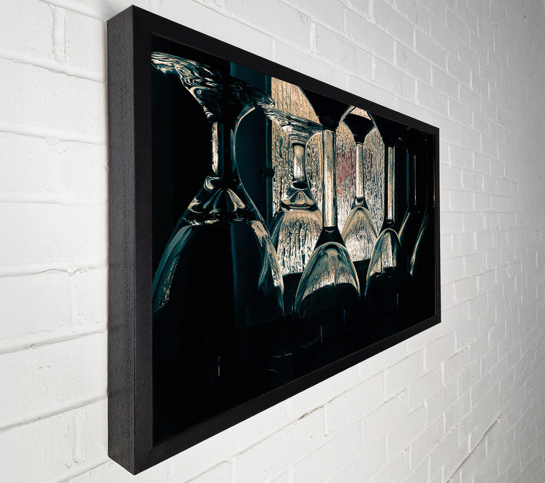  A Canvas Print of The Black Wine Glass Still Life Canvas Print