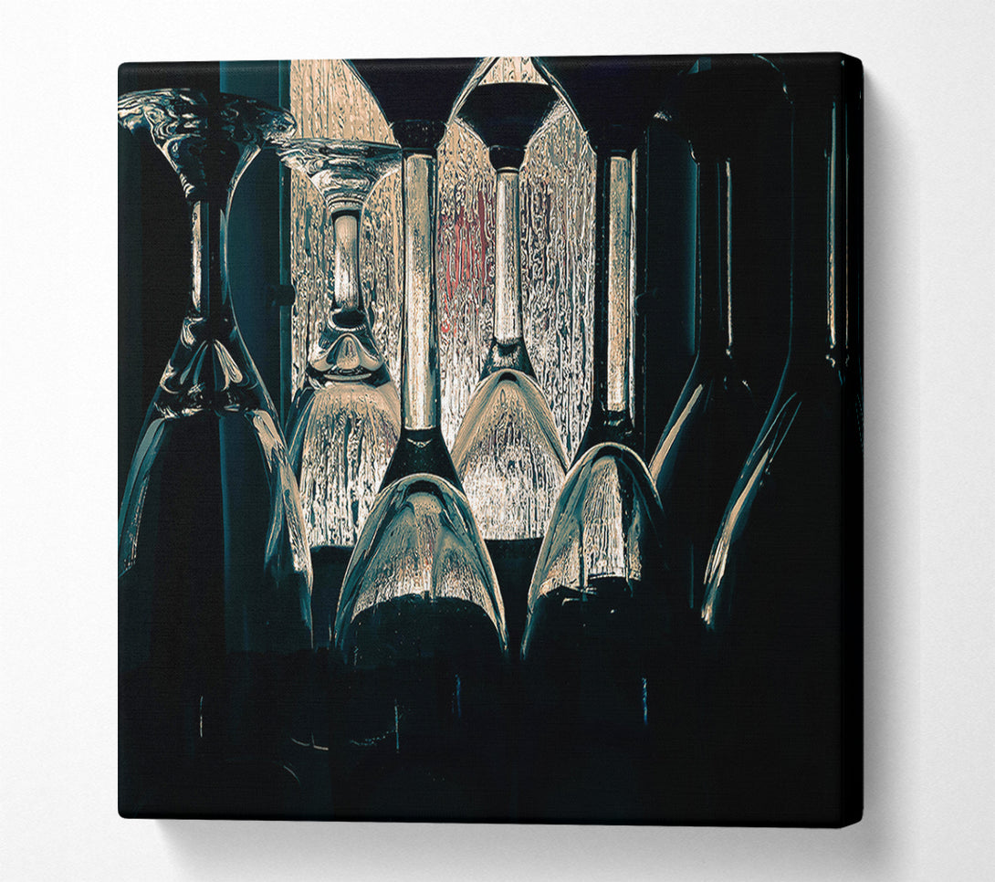  A Canvas Print of The Black Wine Glass Still Life Canvas Print