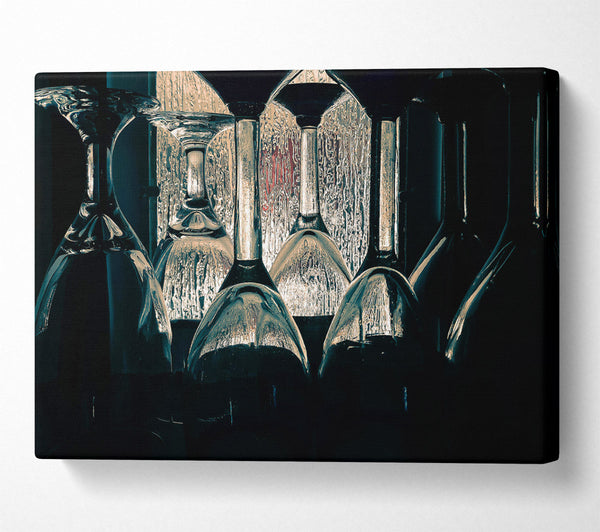  A Canvas Print of The Black Wine Glass Still Life Canvas Print